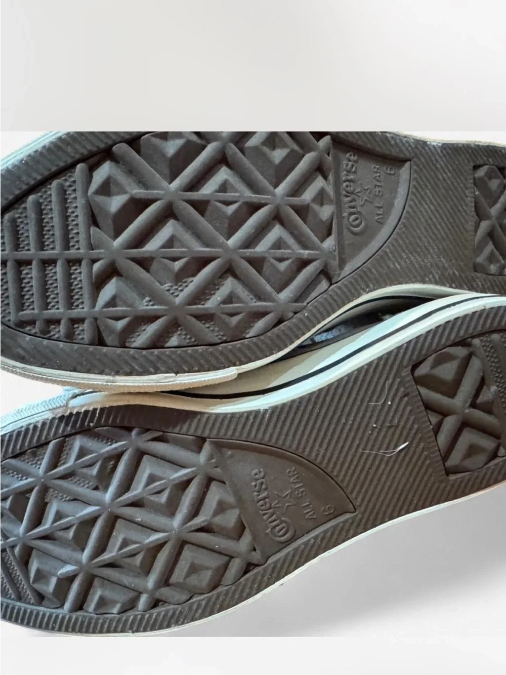 Men’s 6 Converse High Top Sneakers in Light Gray Suede with Stud Detail - Picture 6 of 7
